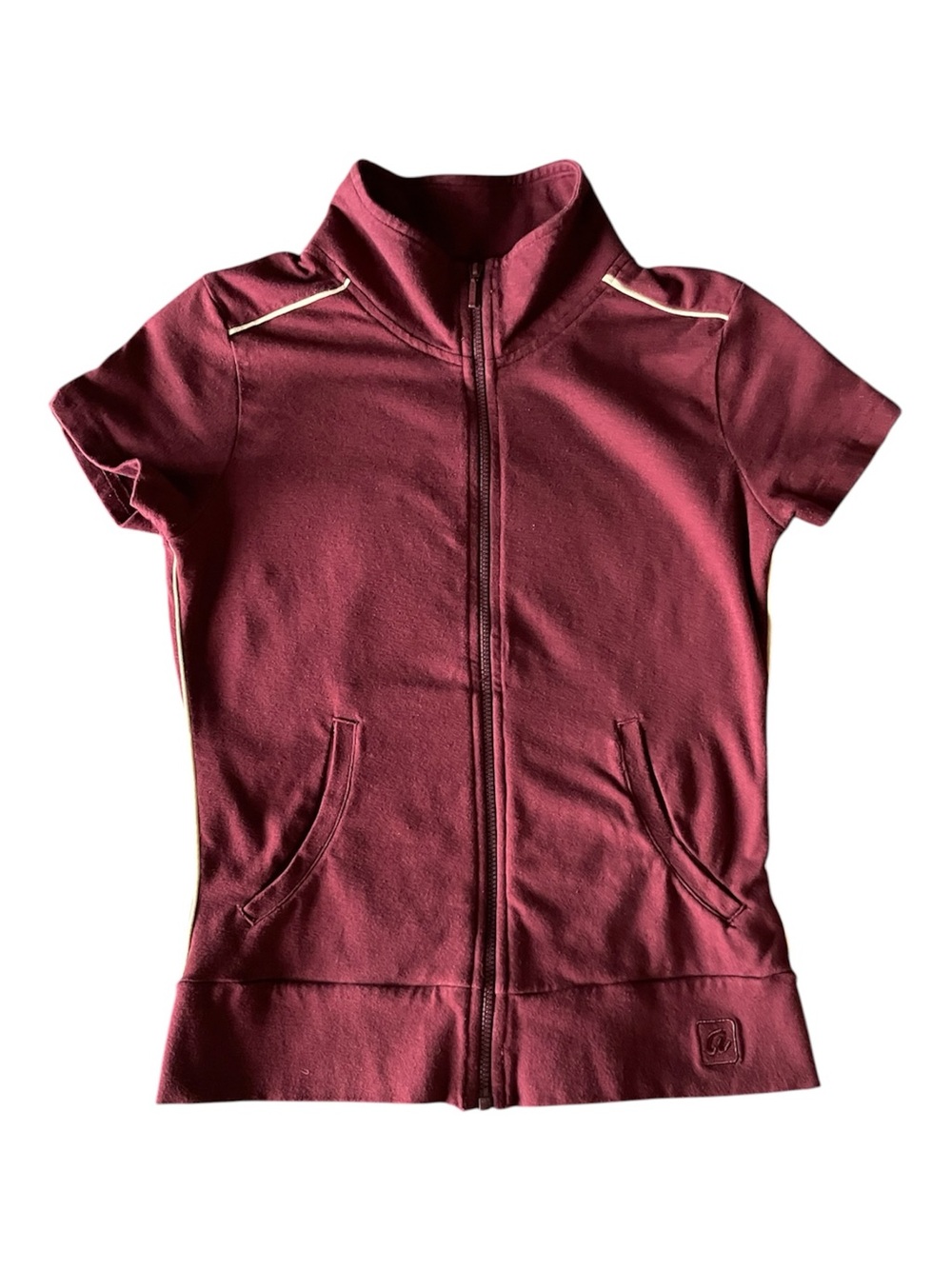 Jacob Annexe cotton vintage Y2K zip up short sleeve top S
